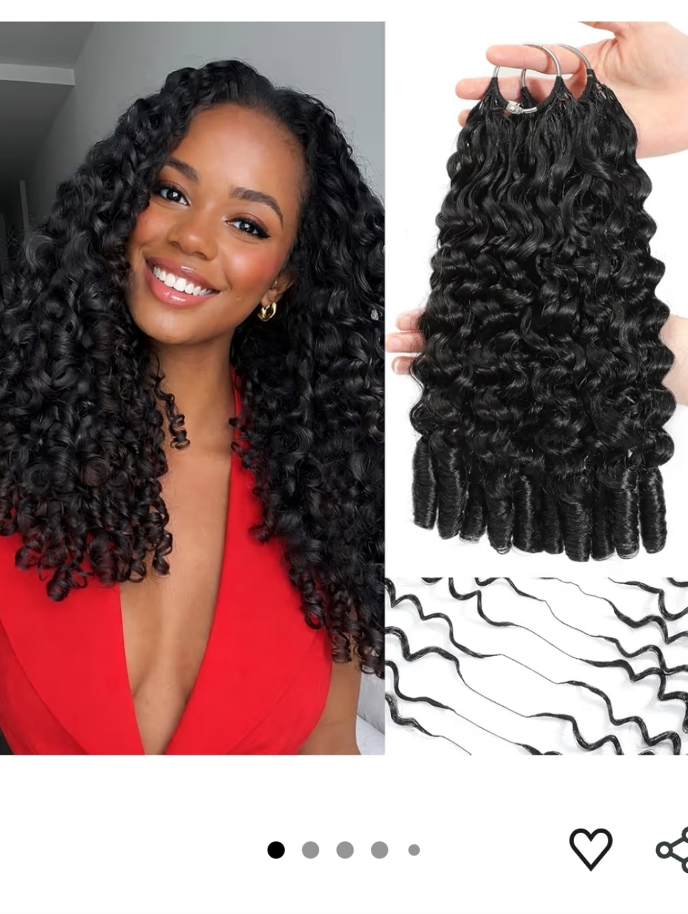 Feather Crochet Human Hair Burmese Curly Crochet Hair 16 Inch 120g